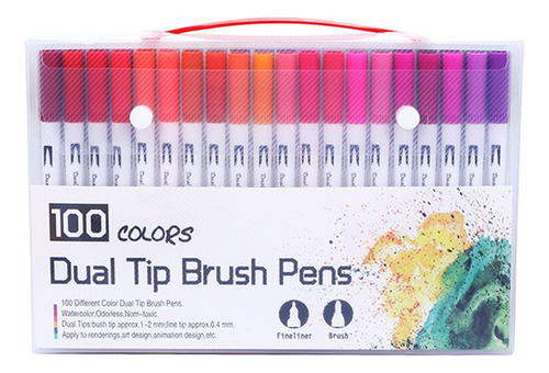 Rotulador De Doble Punta De 100 Colores, Rotulador De