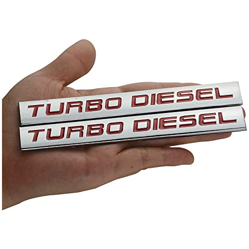 Conjunto De Emblema Turbodiesel  Turbodiesel  Metal 3d,...