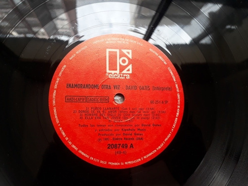 David Gates - Enamorandome Otra Vez - Disco Vinilo (Usado)
