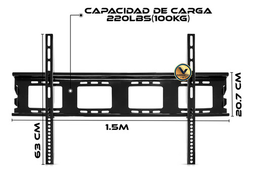 Soporte Base Pared Fijo Para Tv Pantalla 42 - 120 Pulgadas