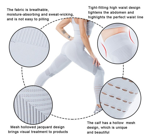 Leggings De Cintura Alta Sin Costuras Push Up Leggins Sport