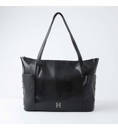 Cartera Hombro Cascais Negro De Eco Cuero Humana