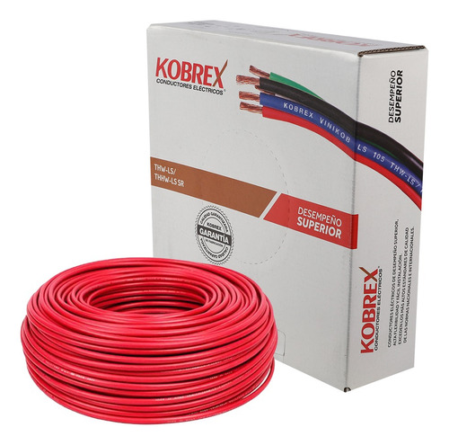 Caja 100 Mts Cable Rojo Cal 8 Awg Kobrex Vinikob 100% Cobre