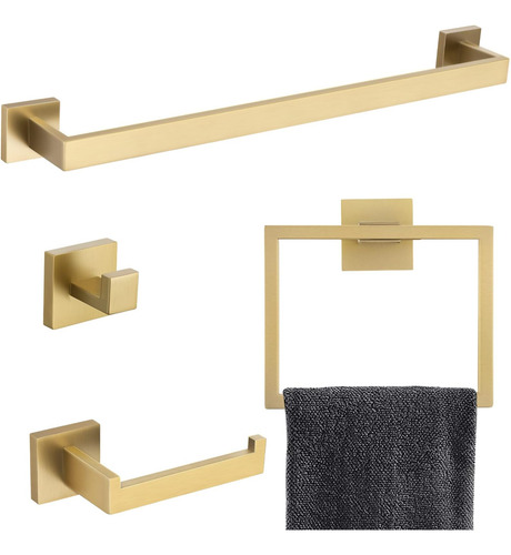 Toallero De Baño Tqkag, 236 In, Cepillado, Color Dorado