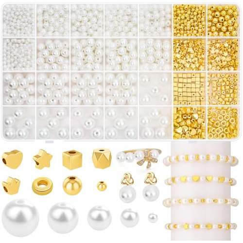 Kit Hacer Pulseras, 1332 Piezas De Perlas De Perlas Y A...