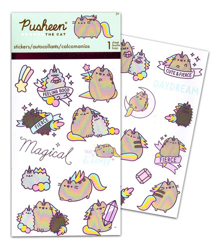 Pusheen Cat Sticker Bundle Pack Favores De Pusheen - 120 Peg