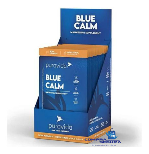 Blue Calm Magnesio Triptofano  Inositol Spirulina Pura Vida.