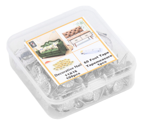 100 Unidades De Tachuelas Decorativas Para Tapicería Con Cab
