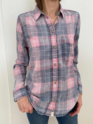 Camisa American Eagle Mujer A Cuadros S