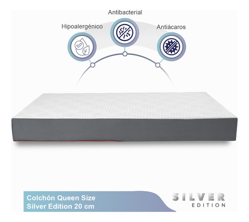 Colchón En Caja Queen Size De Memory Foam | Silver Edition