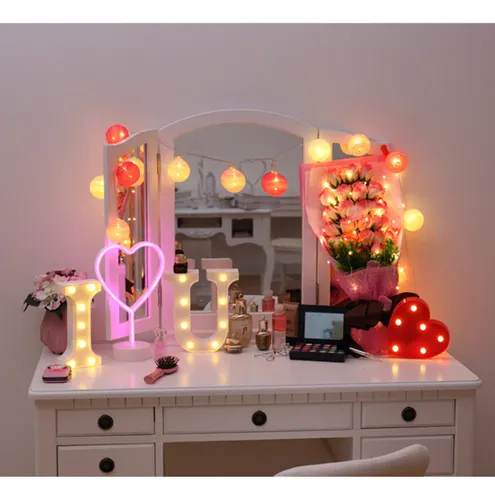 comprar Luces Led Con 26 Letras Y Números Del Alfabeto, Símbolo Y Sí