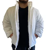 Comprar Campera Blanca Trucker Impermeable Abrigo De Trabajo Outlet Blanco Xl