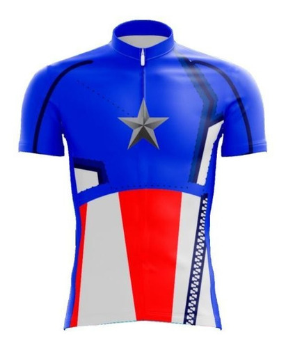 Camisa Scape Capitao America Azul - Ciclismo - Lançamento