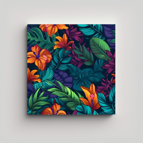 Tela En Bastidor Espectacular Tropical Unica 50x50cm