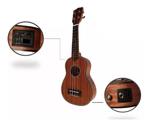 Ukulele Electroacustico Con Afinador Y Funda Hot Sale !!