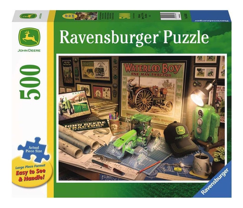 Escritorio Puzzle Ravensburger John Deere, 500 Piezas