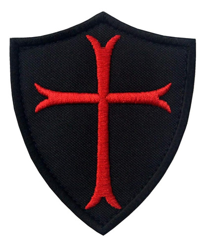 Escudo De Cruz De Caballeros Templarios Parche De Ganch...
