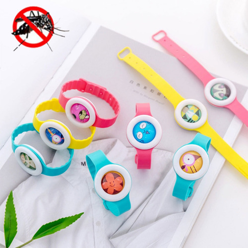Kit 05 Pulseira Relógio C/ Proteção Citronela Anti Mosquito