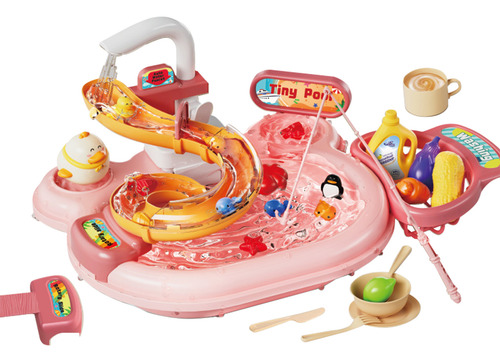 Fregadero De Juguetes Multifunción Para Niños Pequeños 2 En