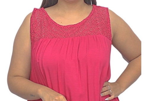Imagen 3 de 10 de Blusa Mujer Broderie Verano Talle Grande Importada