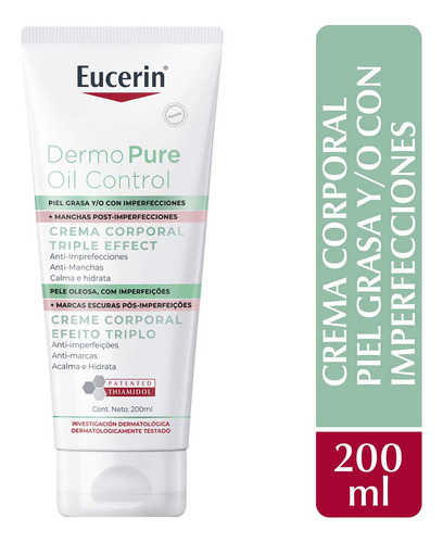 Eucerin Dermopure Triple Effect Crema Corporal - 200ml
