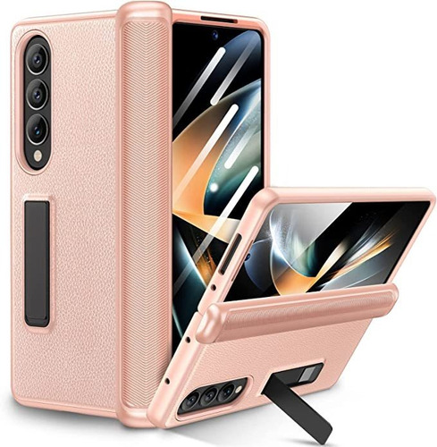 Funda Para Samsung Galaxy Z Fold 4 Con Soporte Rosa