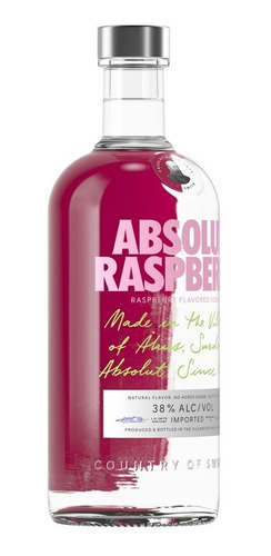 Imagen 2 de 7 de Vodka Absolut Raspberry 750ml