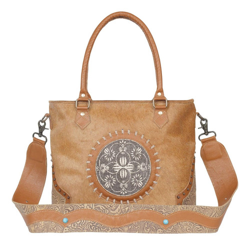 Bolso Myra Bag Vintage Cottegecore De Piel Y Pelo S-4417