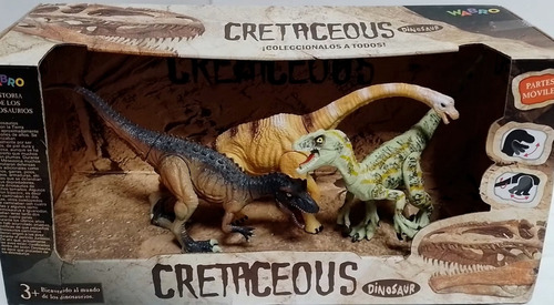 Juego Set Dinosaurios Cretaceous 3 Piezas