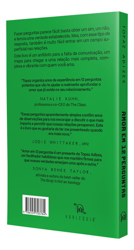 Amor Em 12 Perguntas, De Topaz Adizes. Editorial Harlequin Books, Tapa Mole, Edición 1 En Português, 2024