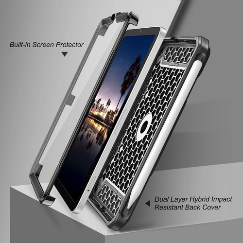 Funda Para iPad Mini 6 De Tpu Duro Soporte De Anillo Negro