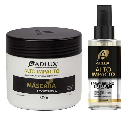 Kit Tratamento Capilar Spray Alto Impacto Finalizador Adlux