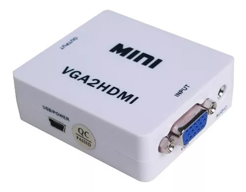 Conversor Vga A Hdmi Con Audio Conecta Notebook A Tv Full Hd