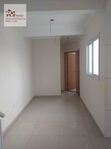 Imagem 2 de 15 de Cobertura C/ 90 M² - Sem Condomínio - 2 Dormitórios (1 Suíte), 1 Vaga - À Venda Por R$ 350 - Vila Pires - Santo André/sp - Co0945