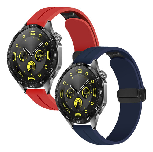 2 Correas Magneto Para Huawei Watch Gt4 46mm/ 4 Pro/ultimate