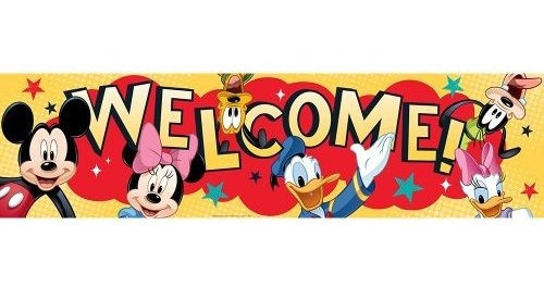 Eureka Mickey Classroom Banner, Bienvenido, 12 X 45