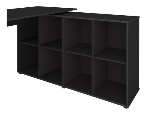 Mesa Para Escritório Extensível Escrivaninha Nero Preto
