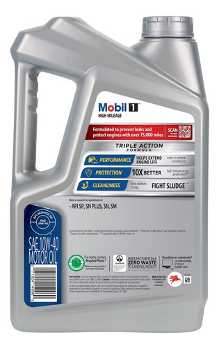 Aceite Mobil 10w40 Sintetico Garrafa 5lts. Proteje 16.000km