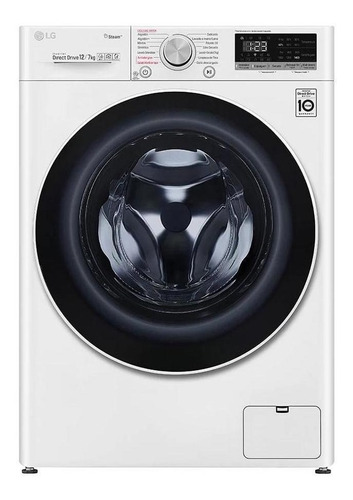 Lavadora secadora automática LG WD12WVC4S6 inverter blanca 12kg 120 V