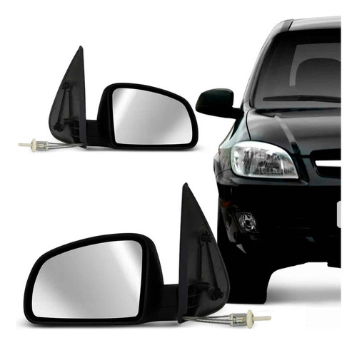 Retrovisor Celta 2007 2008 2009 2010 Preto Com Controle