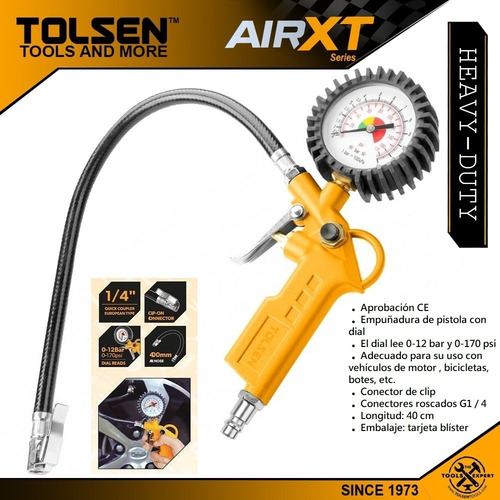 Pistola Infladora Neumáticos Tolsen 73193 Linea Airxt Pro