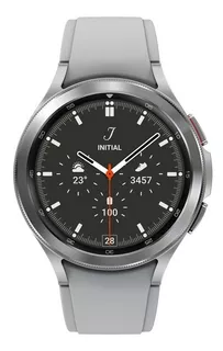 Reloj Samsung Galaxy Watch 4 Classic 46mm Super Amoled Gps Color De La Caja Blanco Color De La Malla Plateado Color Del Bisel Plateado