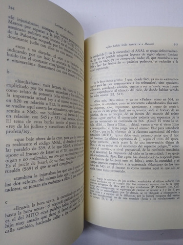 Lectura Materialista Del Evangelio De Marcos / Fernando Belo (Usado)