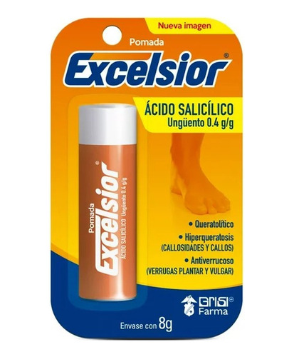 Pomada Excelsior Para Callosidades Y Verrugas Plantares