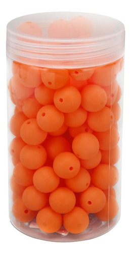 Perlas De Silicona Redondas De Color Naranja, 105 Unidades,