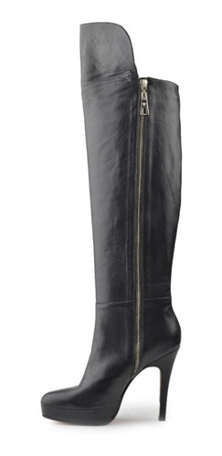 Imagen 5 de 9 de Botas Bucaneras De Mujer De Cuero Taco Cartagena - Ferraro