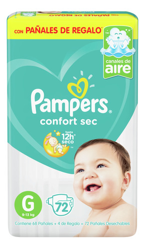 Pañales Pampers Confort Sec  G