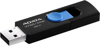 Memoria USB Adata UV320 64GB 3.1 Gen 1 negro y azul