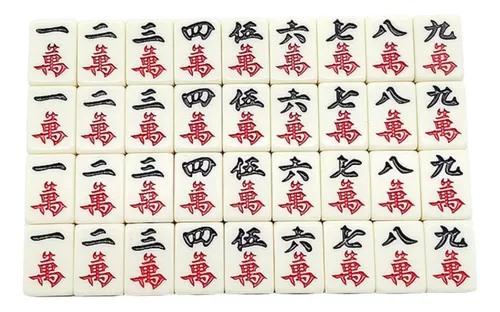 Mini juego de Mahjong numerado, versión tradicional china, con