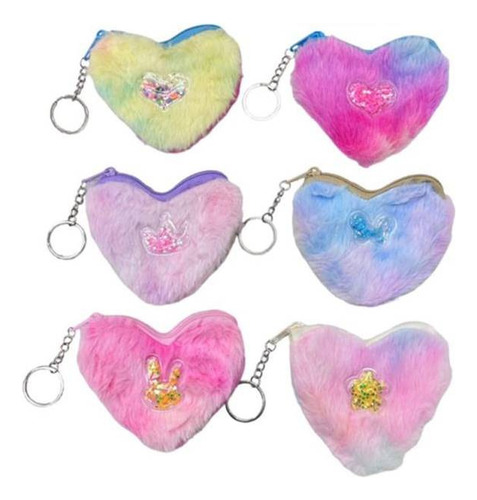 Monedero Llavero Peluche Forma Corazon X12 Uni